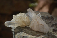 Natural Small Mixed Quartz Clusters  x 35 From Madagascar