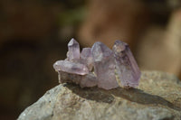 Natural Mini Smokey Window Amethyst Crystals  x 1 Kg Lot From Chiredzi, Zimbabwe