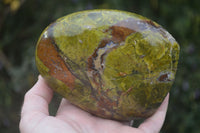 Polished Green Opal Standing Free Forms  x 2 From Madagascar - Toprock Gemstones and Minerals 