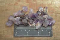 Natural Mini Smokey Window Amethyst Crystals  x 1 Kg Lot From Chiredzi, Zimbabwe