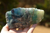 Natural Stone Sealed Watermelon Fluorite Cobbed Pieces  x 3 From Uis, Namibia - TopRock