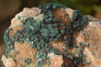 Natural Rare Ball Malachite On Drusy Quartz & Dolomite Matrix  x 1 From Kambove, Congo - Toprock Gemstones and Minerals 