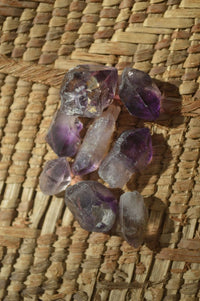 Natural Mini Smokey Window Amethyst Crystals  x 1 Kg Lot From Chiredzi, Zimbabwe