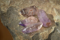 Natural Mini Window / Smokey Amethyst Crystals  x 70 From Chiredzi, Zimbabwe