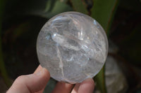 Polished Clear Quartz Crystal Balls x 2 From Ambatondrazaka, Madagascar