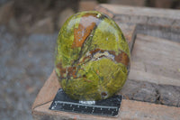 Polished Green Opal Standing Free Forms  x 2 From Madagascar - Toprock Gemstones and Minerals 