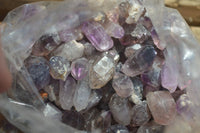 Natural Mini Smokey Window Amethyst Crystals  x 1 Kg Lot From Chiredzi, Zimbabwe