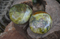 Polished Green Opal Free Forms  x 6 From Antsirabe, Madagascar - Toprock Gemstones and Minerals 