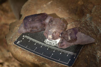 Natural Smokey Amethyst Crystals  x 12 From Chiredzi, Zimbabwe