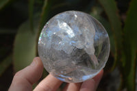 Polished Clear Quartz Crystal Balls x 2 From Ambatondrazaka, Madagascar