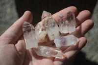 Natural  Clear Quartz Crystals With Hints Of Amethyst  x 35 From Brandberg, Namibia - Toprock Gemstones and Minerals 