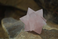 Polished Gemmy Rose Quartz Merkabah Stars x 6 From Madagascar