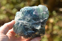 Natural Stone Sealed Watermelon Fluorite Cobbed Pieces  x 3 From Uis, Namibia - TopRock