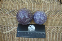 Polished Purple Lepidolite Spheres  x 6 From Madagascar - TopRock