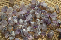 Natural Mini Smokey Window Amethyst Crystals  x 1 Kg Lot From Chiredzi, Zimbabwe