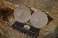 Polished Clear Quartz Crystal Balls x 6 From Madagascar