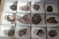 Natural Window Amethyst Crystals  x 12 From Chiredzi, Zimbabwe