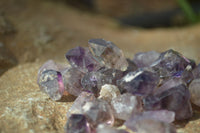 Natural Mini Smokey Window Amethyst Crystals  x 1 Kg Lot From Chiredzi, Zimbabwe