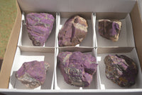 Natural Metallic Purpurite Cobbed Specimens  x 6 From Erongo, Namibia - Toprock Gemstones and Minerals 