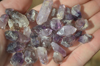 Natural Mini Smokey Window Amethyst Crystals  x 1 Kg Lot From Chiredzi, Zimbabwe