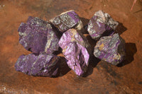 Natural Metallic Purpurite Cobbed Specimens  x 6 From Erongo, Namibia - Toprock Gemstones and Minerals 