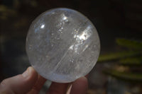 Polished Clear Quartz Crystal Balls x 2 From Ambatondrazaka, Madagascar