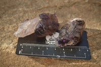 Natural Window Amethyst Crystal Specimens  x 12 From Chiredzi, Zimbabwe