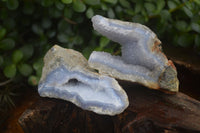 Natural Blue Lace Agate Geode Specimens  x 6 From Nsanje, Malawi - Toprock Gemstones and Minerals 