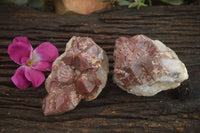 Natural Red Hematoid Quartz Specimens x 2 From Karoi, Zimbabwe - TopRock