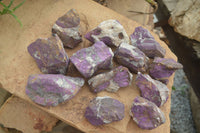 Natural Metallic Purpurite Cobbed Specimens  x 12 From Erongo, Namibia - Toprock Gemstones and Minerals 