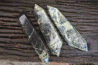 Polished Double Terminated Leopard Stone Points  x 3 From Zimbabwe