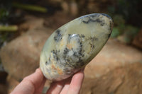 Polished Dendritic Opal Standing Free Forms  x 3 From Moralambo, Madagascar