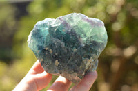 Natural Stone Sealed Watermelon Fluorite Cobbed Pieces  x 3 From Uis, Namibia - TopRock