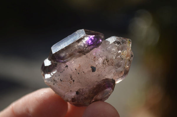 Natural Smokey Amethyst Crystals  x 12 From Chiredzi, Zimbabwe