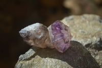 Natural Window Amethyst Crystals  x 12 From Chiredzi, Zimbabwe