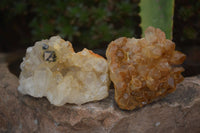 Natural Golden Limonite / Lemonite Quartz Clusters  x 24 From Zambia - Toprock Gemstones and Minerals 