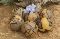 Polished Septarian (Calcite & Aragonite) Spheres  x 6 From Mahajanga, Madagascar - TopRock