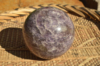 Polished Purple Lepidolite Spheres x 2 From Madagascar - TopRock