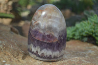 Polished Chevron Amethyst Standing Free Forms  x 3 From Madagascar - Toprock Gemstones and Minerals 