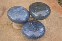 Polished Lazulite Highly Selected Gallets / Palm Stones  - Sold per 1 Kg - From Tulear, Madagascar - TopRock