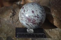 Polished Rubellite Pink Tourmaline Matrix Sphere x 1 From Madagascar