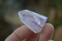 Polished Window Amethyst Point With Hints Of Smokey Quartz x 20 From Ankazobe, Madagascar