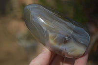 Polished Banded Agate Standing Free Forms  x 6 From West Coast, Madagascar