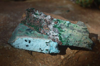 Natural Drusy Coated Chrysocolla & Malachite Dolomite Specimens x 9 From Likasi, Congo