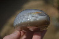 Polished Banded Agate Standing Free Forms  x 6 From West Coast, Madagascar