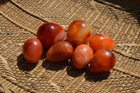 Polished Small Carnelian Agate Eggs  x 20 From Madagascar - TopRock