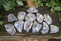 Natural Rough Purple Lepidolite Specimens  x 12 From Namibia - Toprock Gemstones and Minerals 