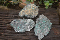 Natural Rare Emerald Mica In Matrix Cobbed Specimens x 3 From Mutoko, Zimbabwe