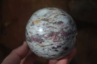 Polished Rubellite Pink Tourmaline Matrix Sphere x 1 From Madagascar