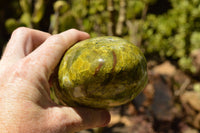 Polished Green Opal Standing Free Forms  x 2 From Antsirabe, Madagascar - TopRock